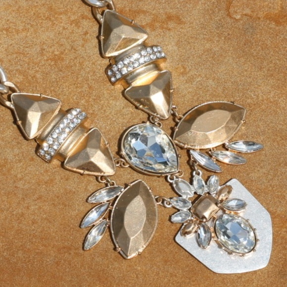 New! Boho Crystal & Rhinestone Statement Necklace - Picture 3 of 5